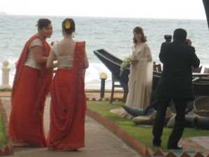 Blushing bride and babes at Galle Face