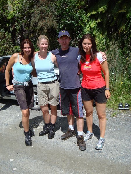 Miranda, Kitty, Dale and I after our Caving expedition