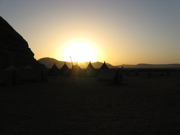 Dawn over the camp