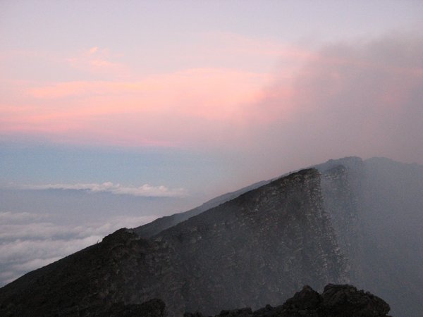 Sunrise over Nyiragongo volcano