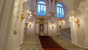 The grand staircase at the hermitage