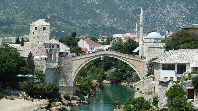 The not so old bridge at Mostar