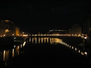 Night view from Ponte Vecchio
