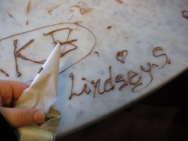 Writing Names in Chocolate