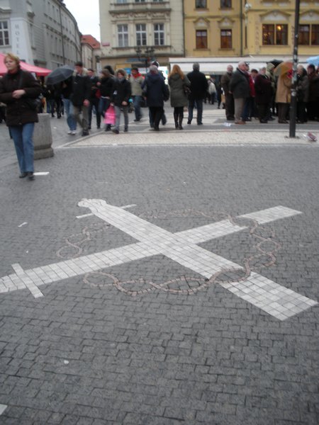 Crosses on Pavement