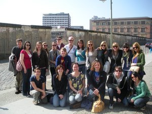 Group at Berlin Wall