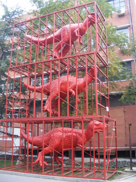 Red dinosaurs