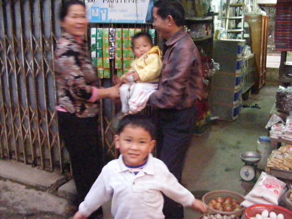 Family on the Market in Dien Bien Phu