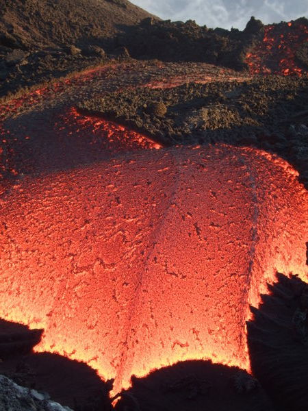Lava coming out of the earth