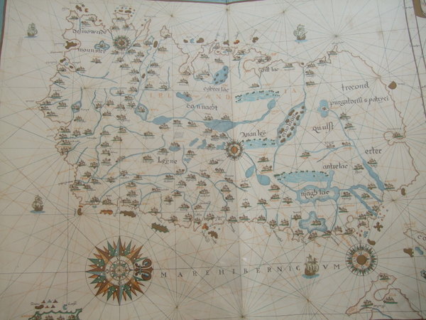 An ancient map of Ireland in Cartagena´s Naval Museum