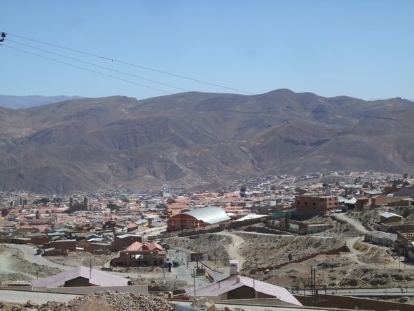 View over Potosi from the mines