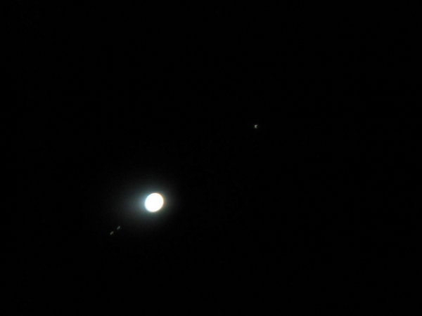 Jupiter and 3 of its moons