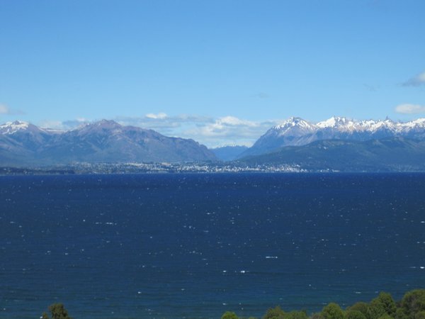 View of Bariloche across Lake Nahuel Huapi