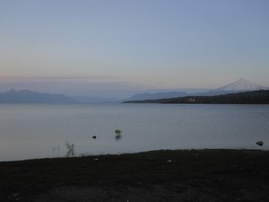 Lake Villarrica at dusk