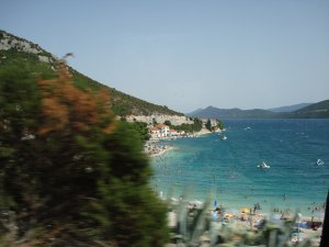 Bus ride from Split to Dubrovnik