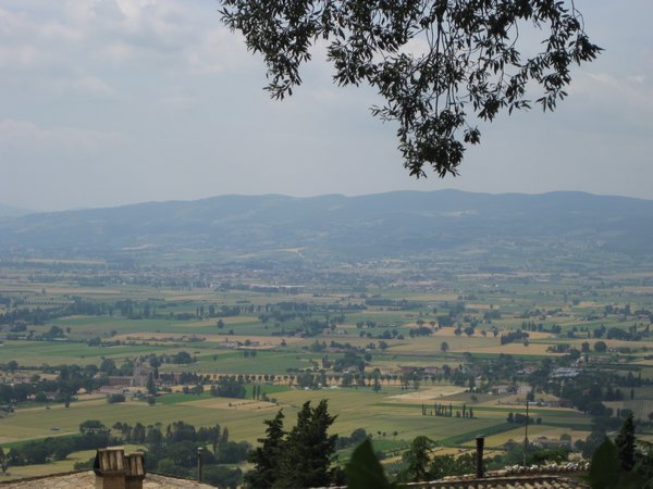 views of the glorious countryside from Assisi