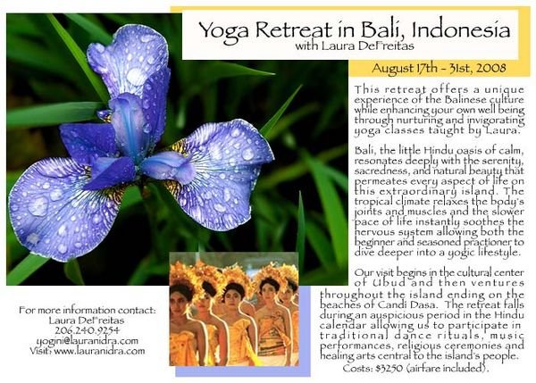 Bali Yoga Retreat: August 17th-31st, 2008