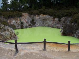 Green pool just outside of Taupo