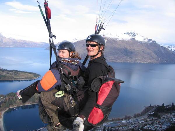 Paragliding over Queenstown