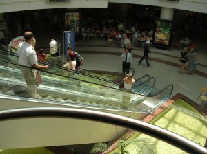 Escalator down 3 levels in Independence Square
