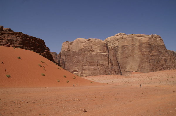 The sand dunes of Wadi Rum