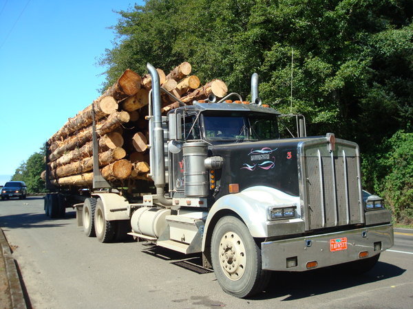 A logging truck
