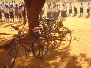The school playground as seen from the staffroom..
