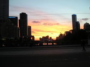 Melbourne at Sunset