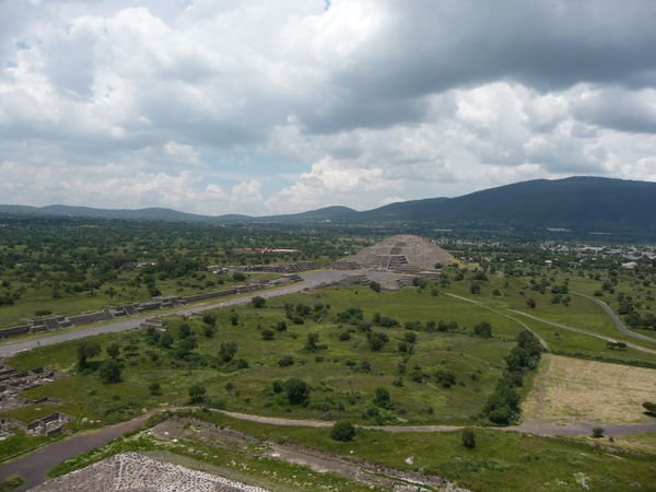 View from the top of the Pyramid of the Sun