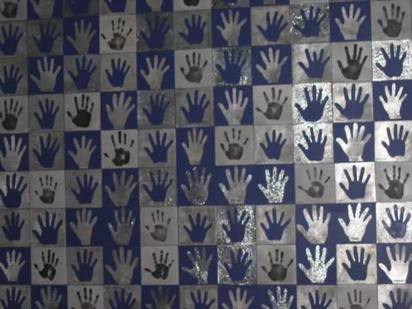 Wall of hands