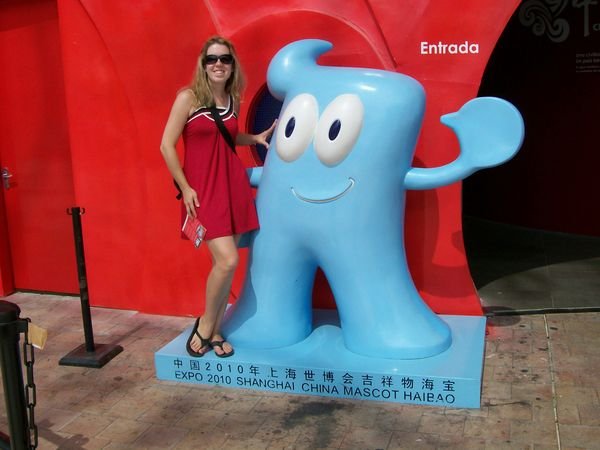 Jill with the Expo Water Mascot