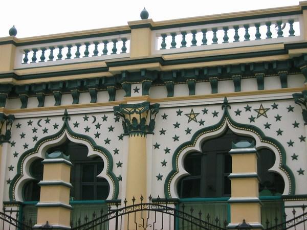 Some of the decoration on a Mosque in Little India