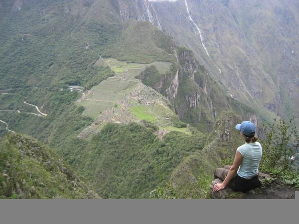 A quick rest on Huayna Picchu