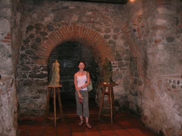 Sarah, in the Jesuit crypt