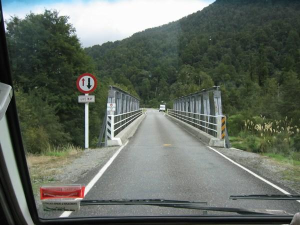 Typical bridge crossing in New Zealand