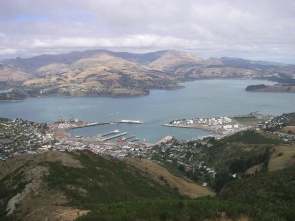 View over Lyttleton, Christchurch