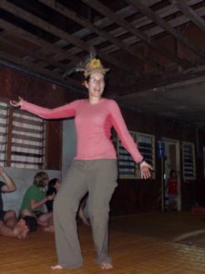 Jen trying the dancing