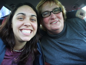 Lea and I on the road to Saaremaa!