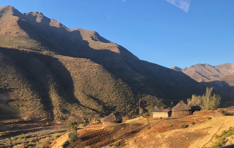 Driving through Lesotho 