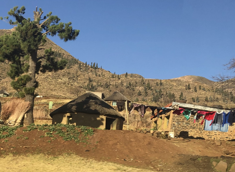 Traditional Lesotho village 
