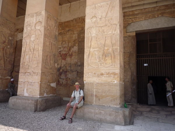 Ron outside the temple at Abydos