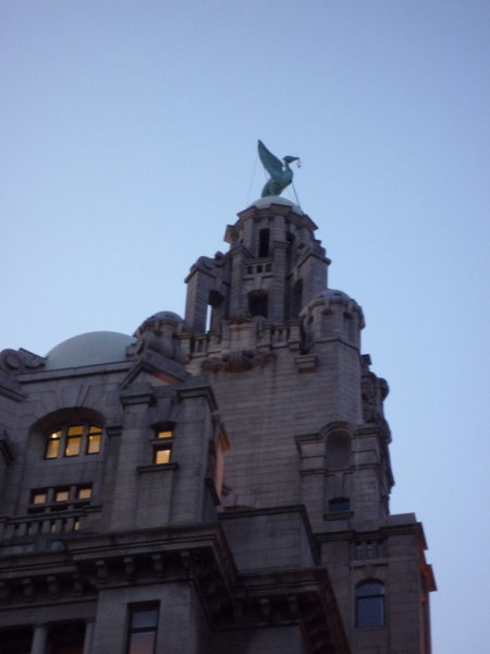 The famous Liver Bird building in Liverpool