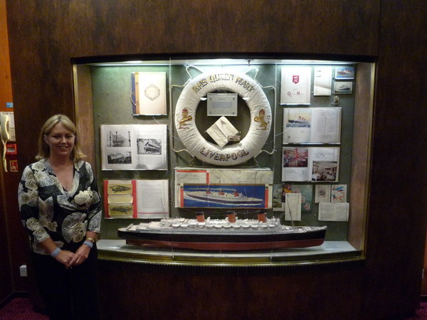 One of the QE2 display cases