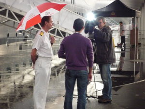 Captain Chris Wells being interviewed