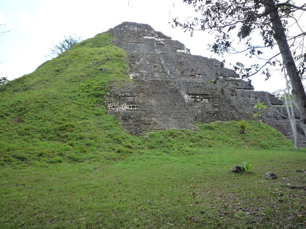 Tikal, partly uncovered pyramid