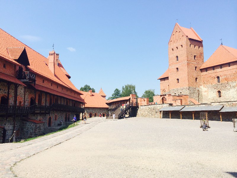 The Inner Courtyard of Trakai Island Castle