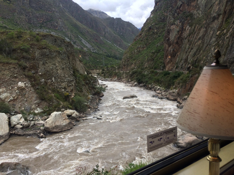 View from the train on the way to Machu Picchu