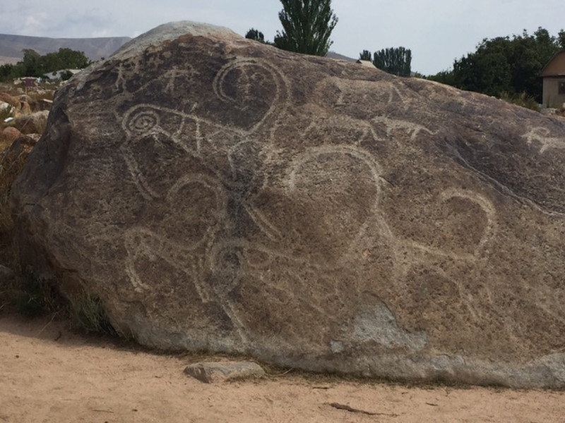 Petroglyphs at Cholpon Ata