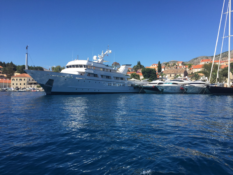 One of the mega yachts at Cavtat