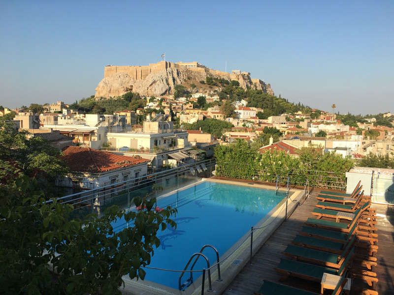looking to the Acropolis from our hotel